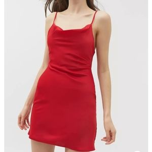 UO Mallory Cowl Neck Slip Dress